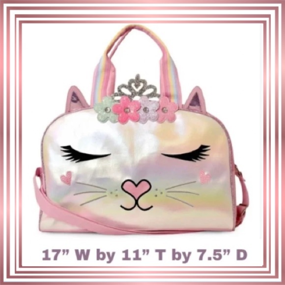 OMG ACCESSORIES “Miss Gwen” Pink Unicorn Duffle Bag - Picture 2 of 6